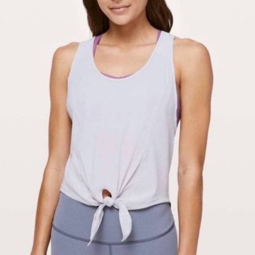 Lululemon lavender “Call it a tie” tank top